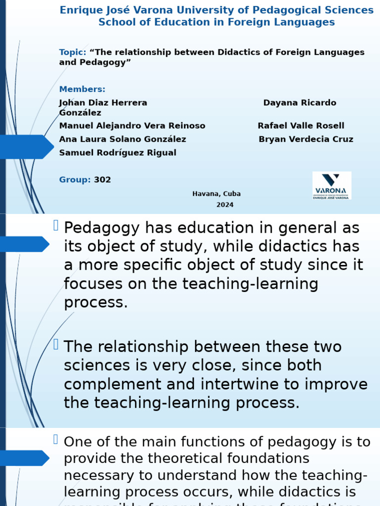 Didactics and Pedagogy in Language Education | PDF | Pedagogy | Learning