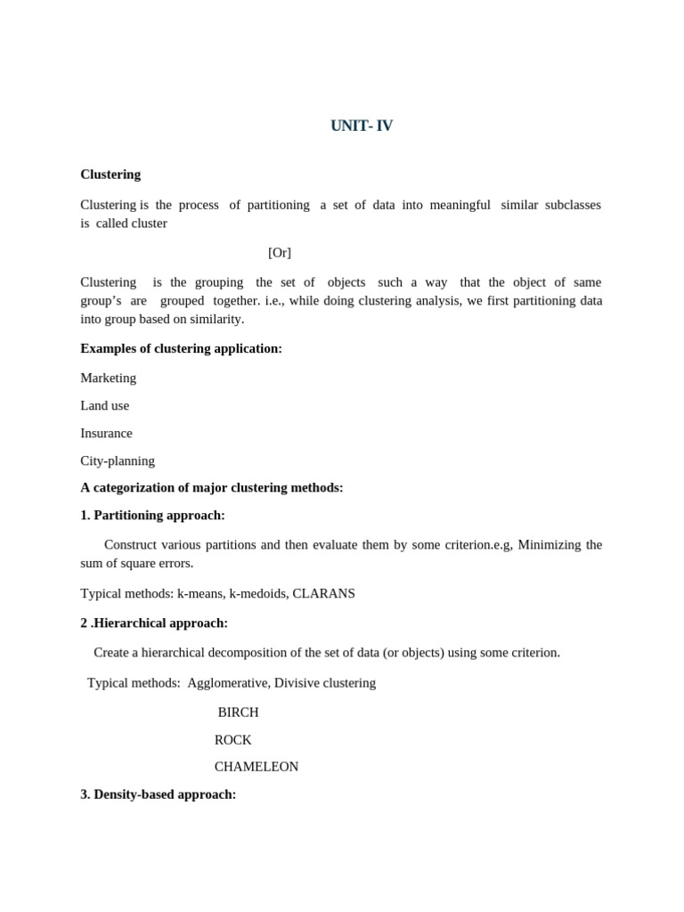 Dwdm Unit 4 Pdf Cluster Analysis World Wide Web