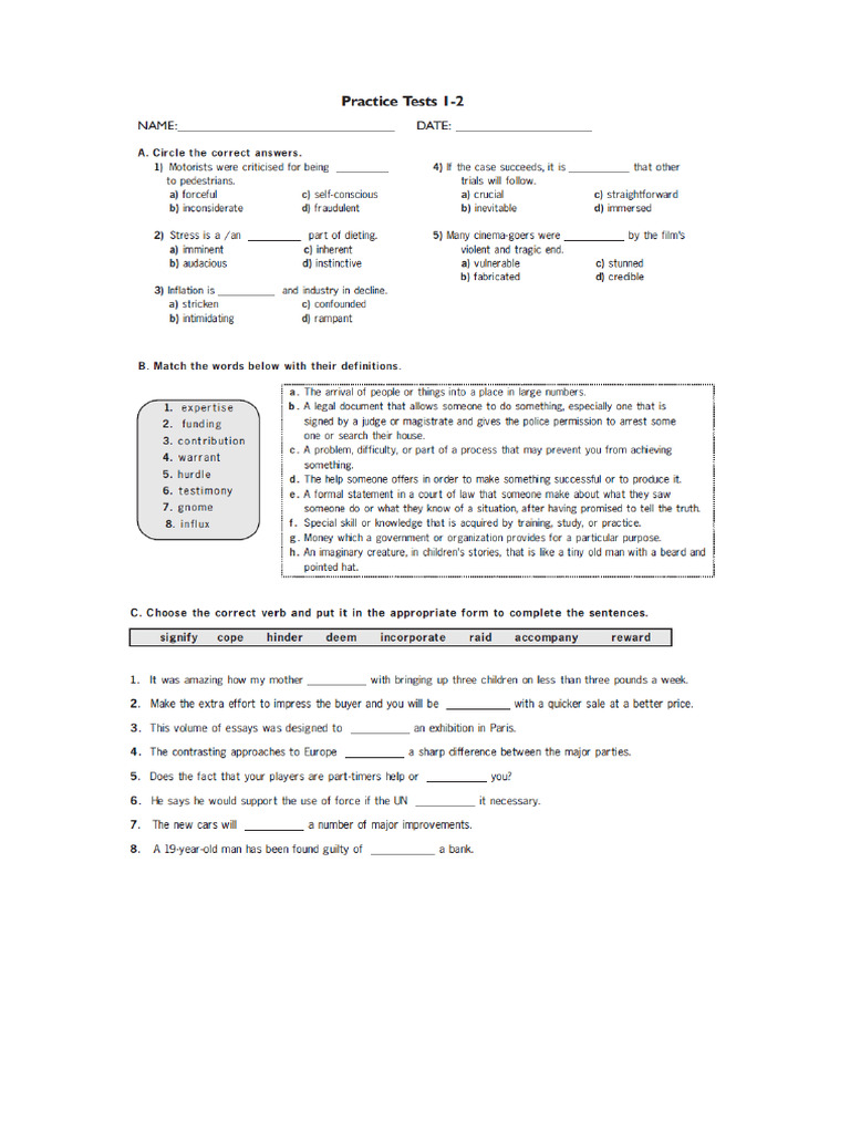 CAE Test 1 | PDF