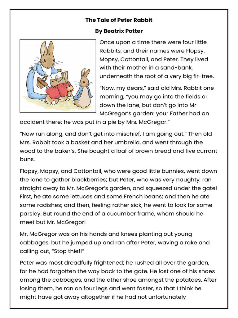 The Tale of Peter Rabbitun598 | PDF | Peter Rabbit