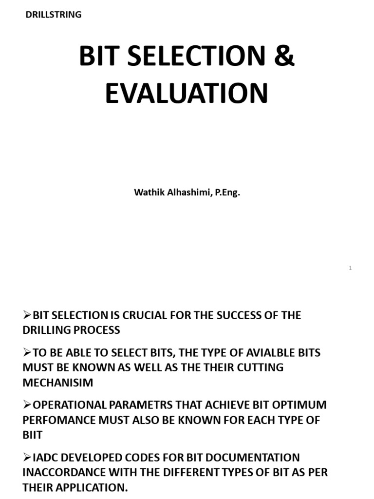 Bit Selection and Evaluation Guide | PDF | Abrasive | Drilling