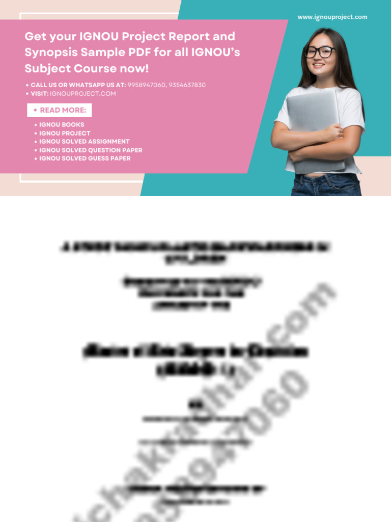 IGNOU MAEDU Project Report PDF Titled 