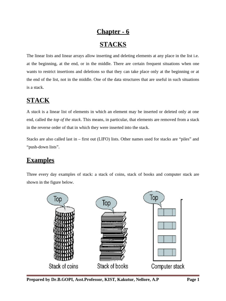 Chapter-6 STACKSds | PDF | Mathematics | Algorithms And Data Structures