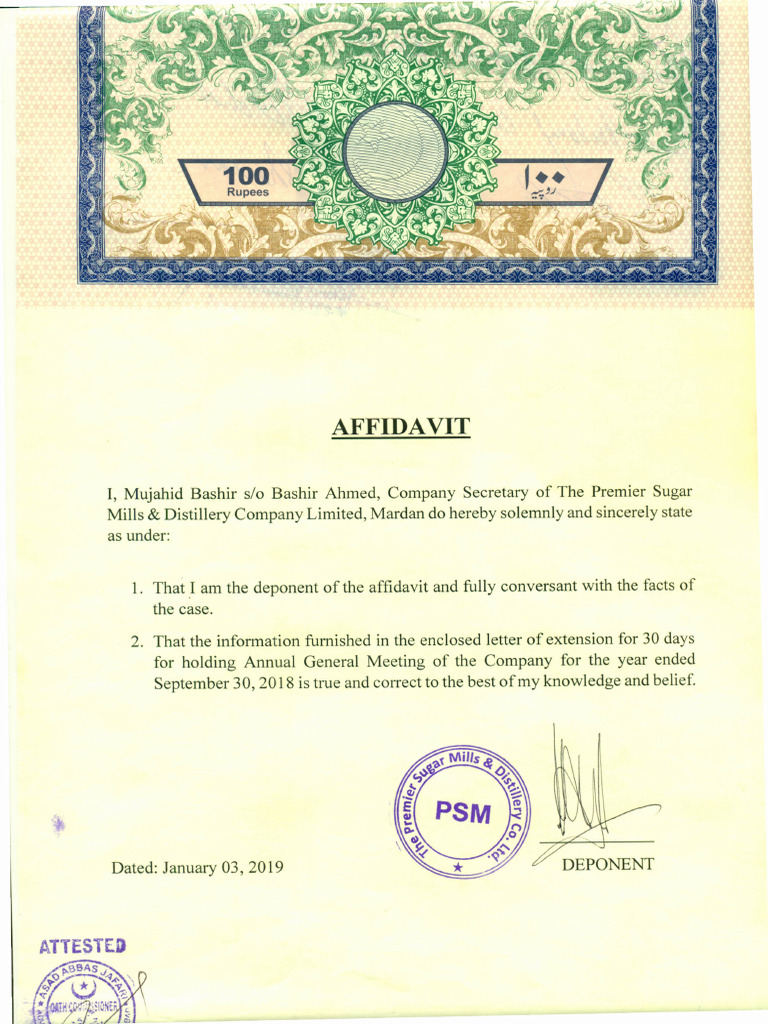Legal Document Affidavit | PDF