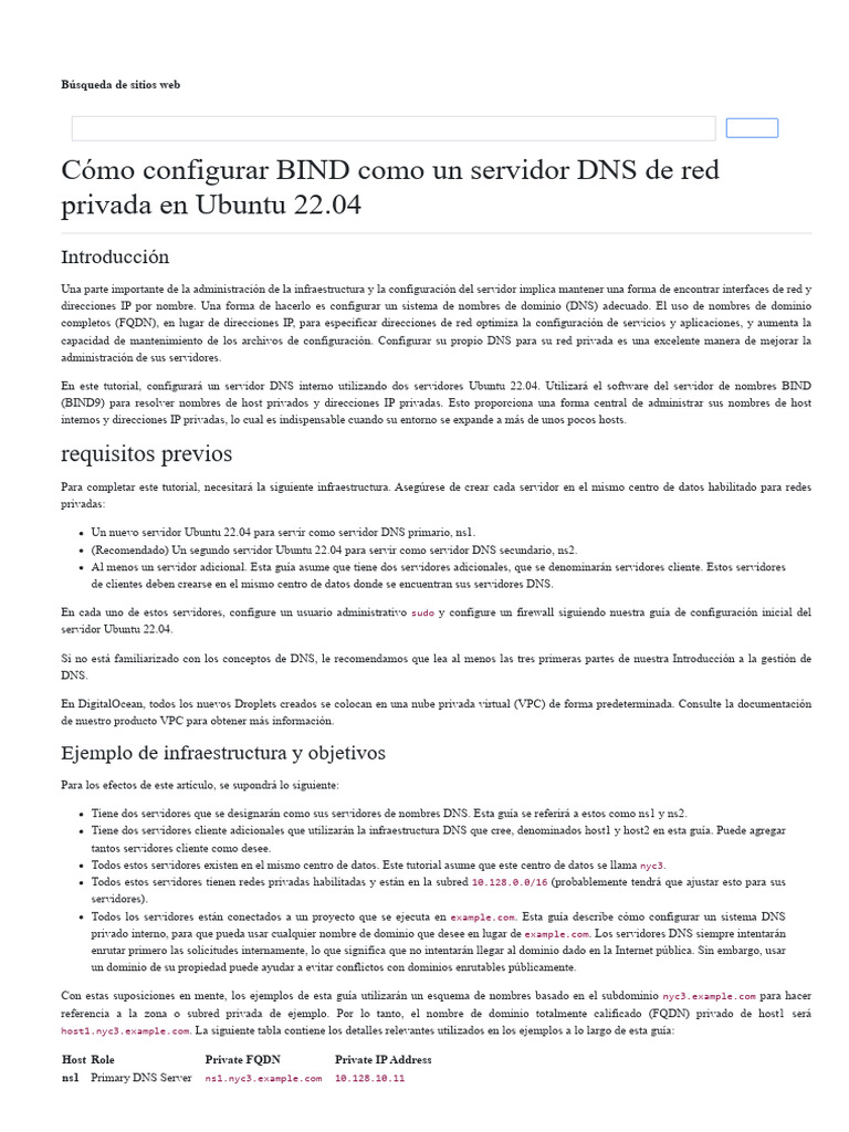 05 - Configurar BIND Como Un Servidor DNS | PDF | sistema de nombres de ...