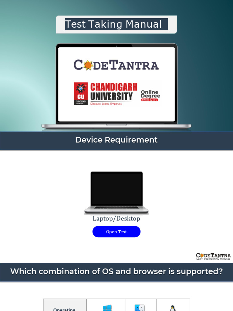 Coding Test Manual: Setup & Instructions | PDF | Login | Software