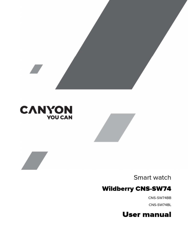 Manual Wildberry Cns sw74 v100 en | PDF | Battery Charger | Smartwatch