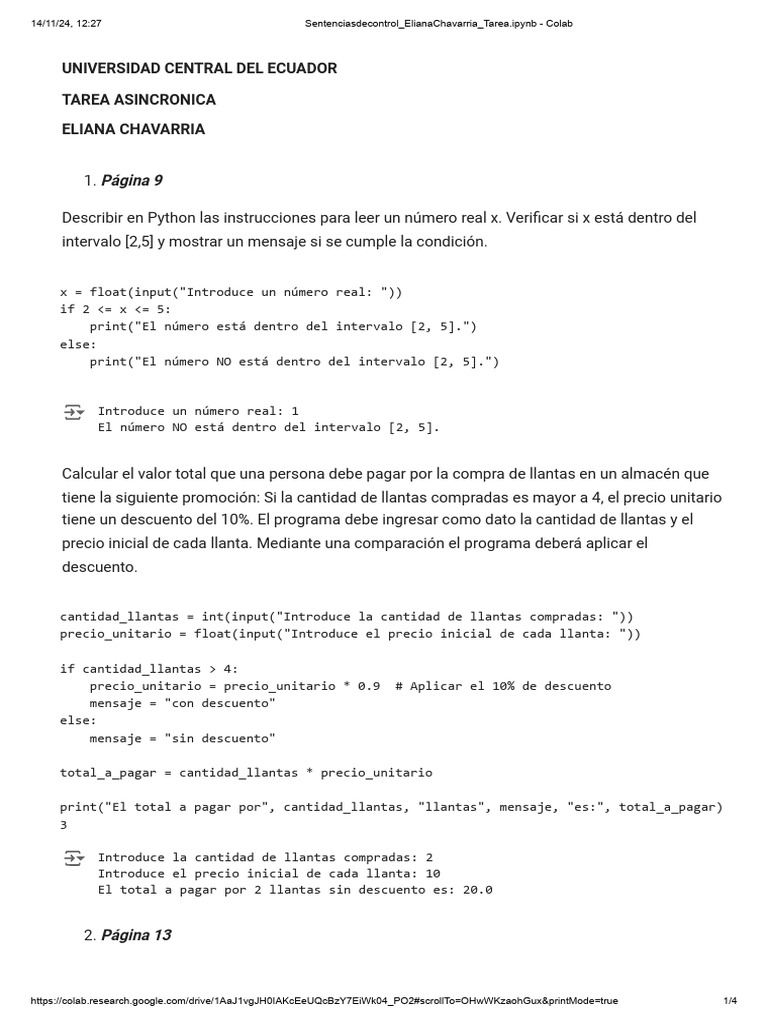 Ejercicios de Control en Python | PDF | Bancario | Pagos