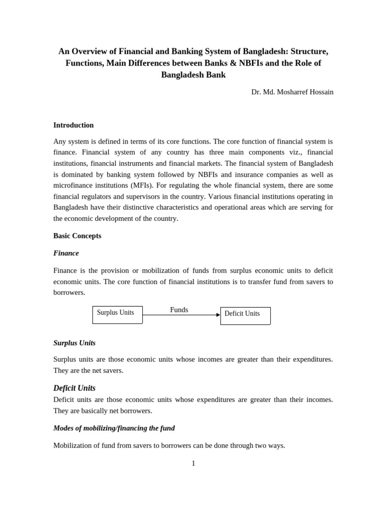 Bangladesh Financial System Overview | PDF | Bonds (Finance ...