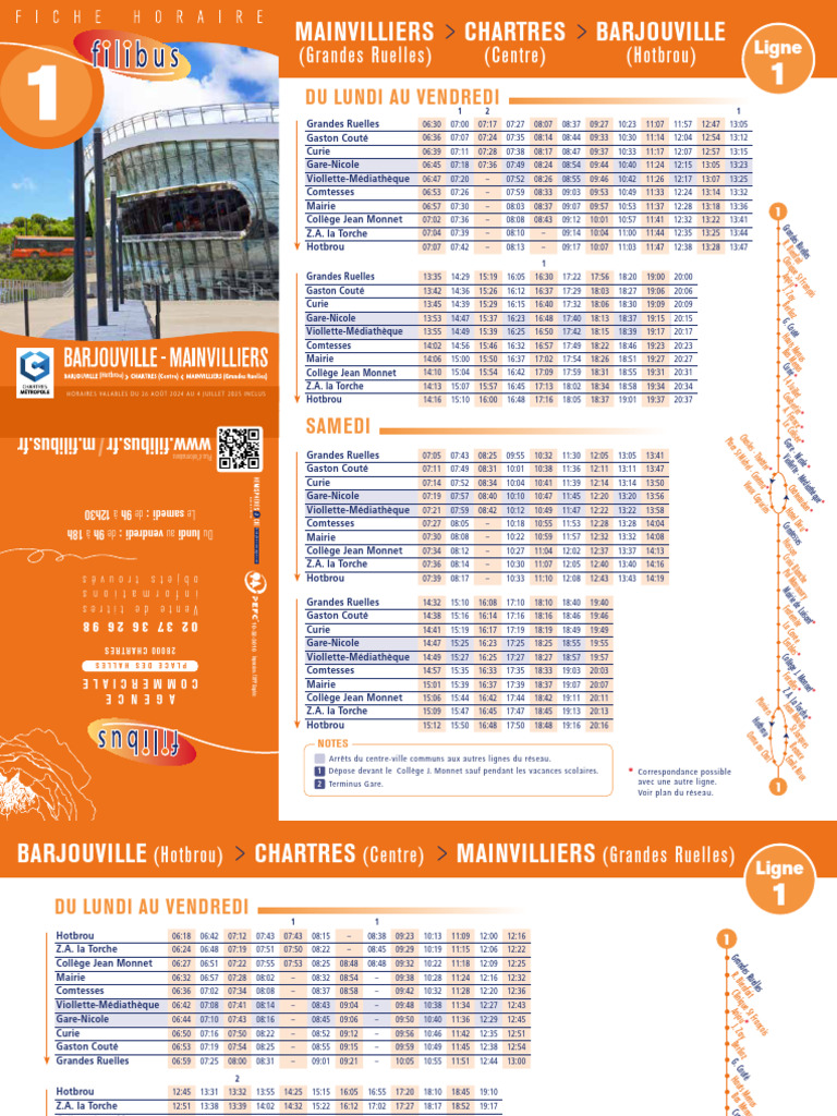 Horaires Filibus Ligne 1 et 2 | PDF