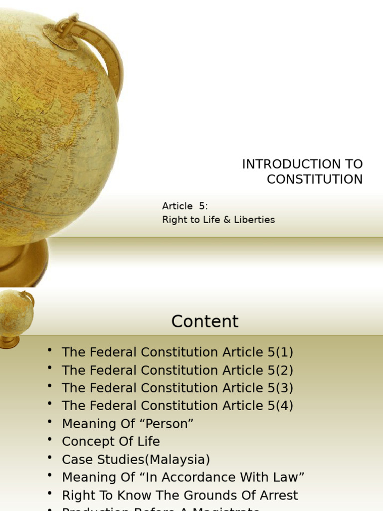 Understanding Article 5: Rights to Life & Liberty | PDF | Habeas Corpus ...
