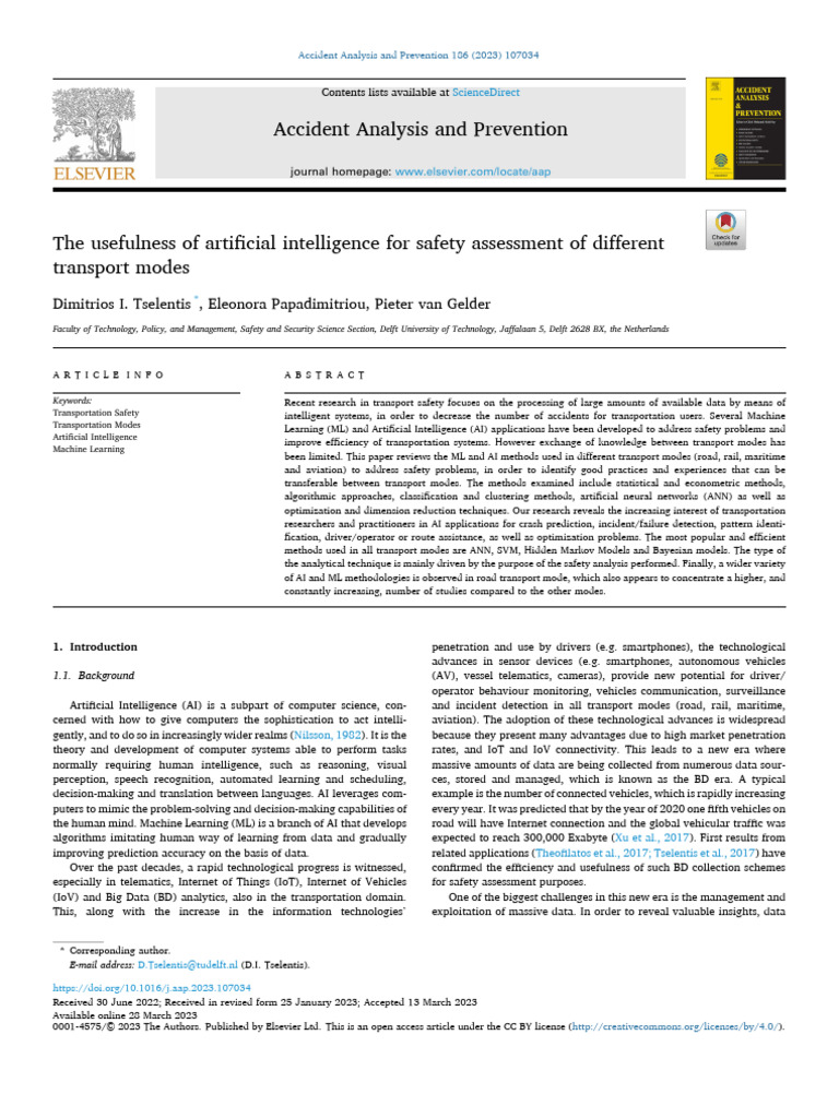 The Usefulness of Artificial Intelligence For Safety Assessment of ...