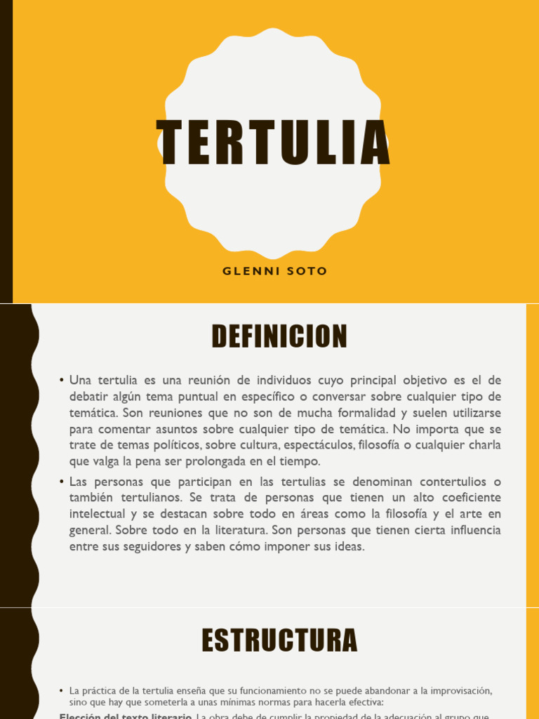 Guía para Organizar Tertulias Efectivas | PDF | Educación en artes ...