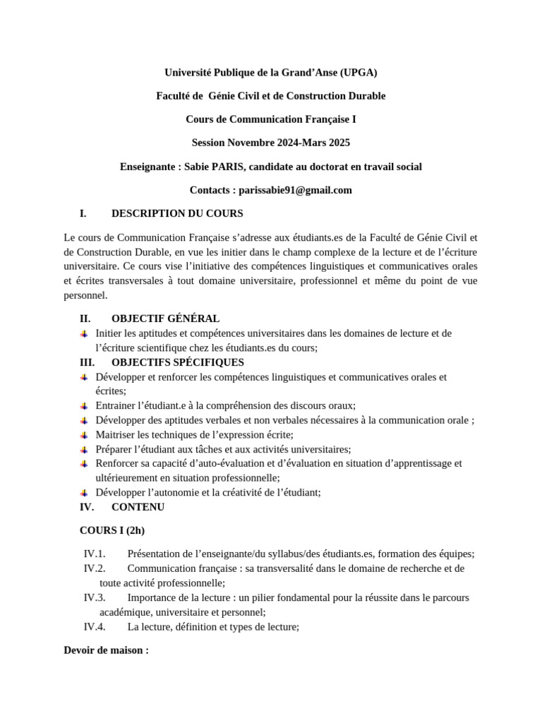 Rançaise I, Revu Et Corrige 2024-2025 UPGA | PDF | Sujet (Grammaire ...