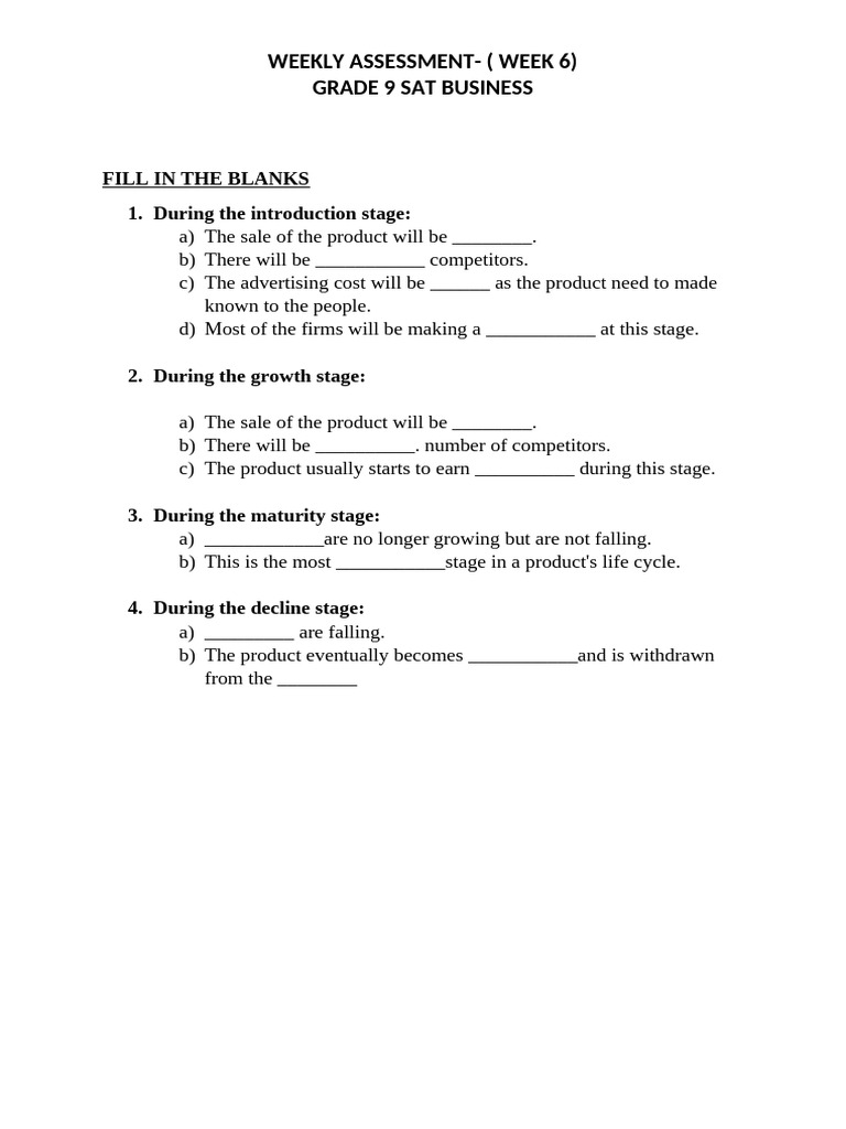 GR 9 Sat WK 6 Weekly Assessment | PDF