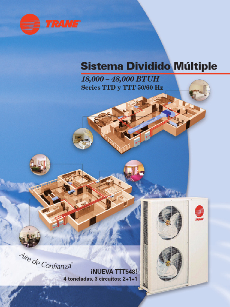 Sistema Dividido Múltiple Trane | PDF