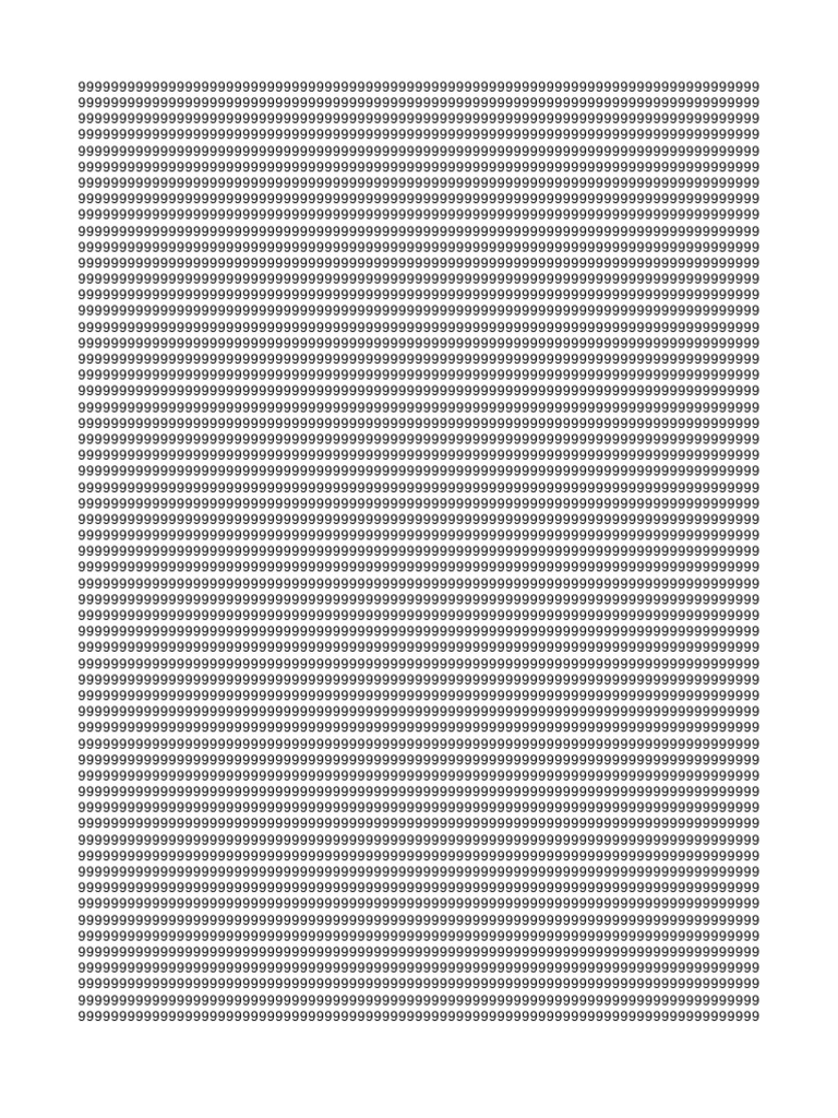 Endless Numeric Sequence Document | PDF