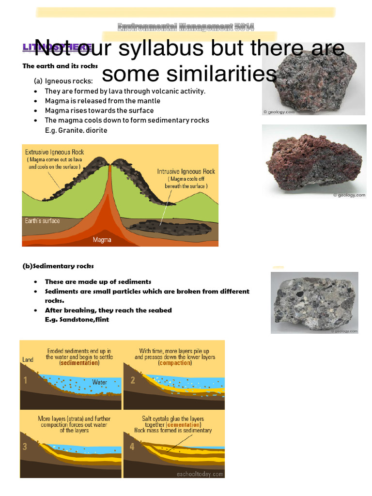 Earth, Rocks, Mining, and Energy Sources | PDF | Rock (Geology) | Soil
