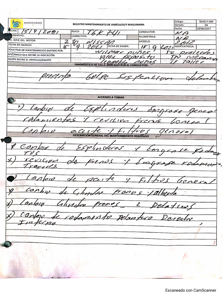 15 09 2021 Mtto Correctivo | PDF