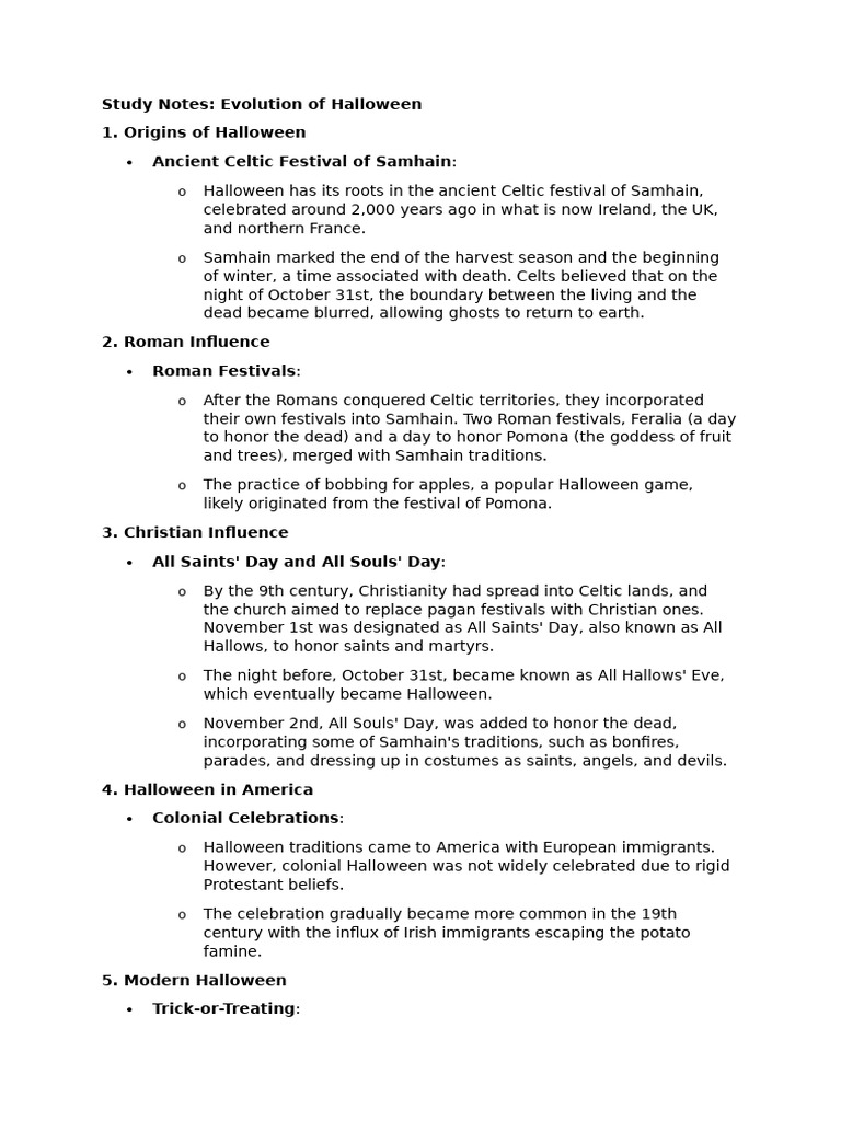 History and Evolution of Halloween | PDF | Halloween | Trick Or Treating
