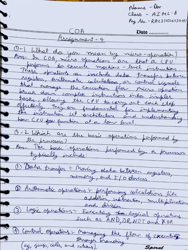 Assignment 4 COA PDF | PDF