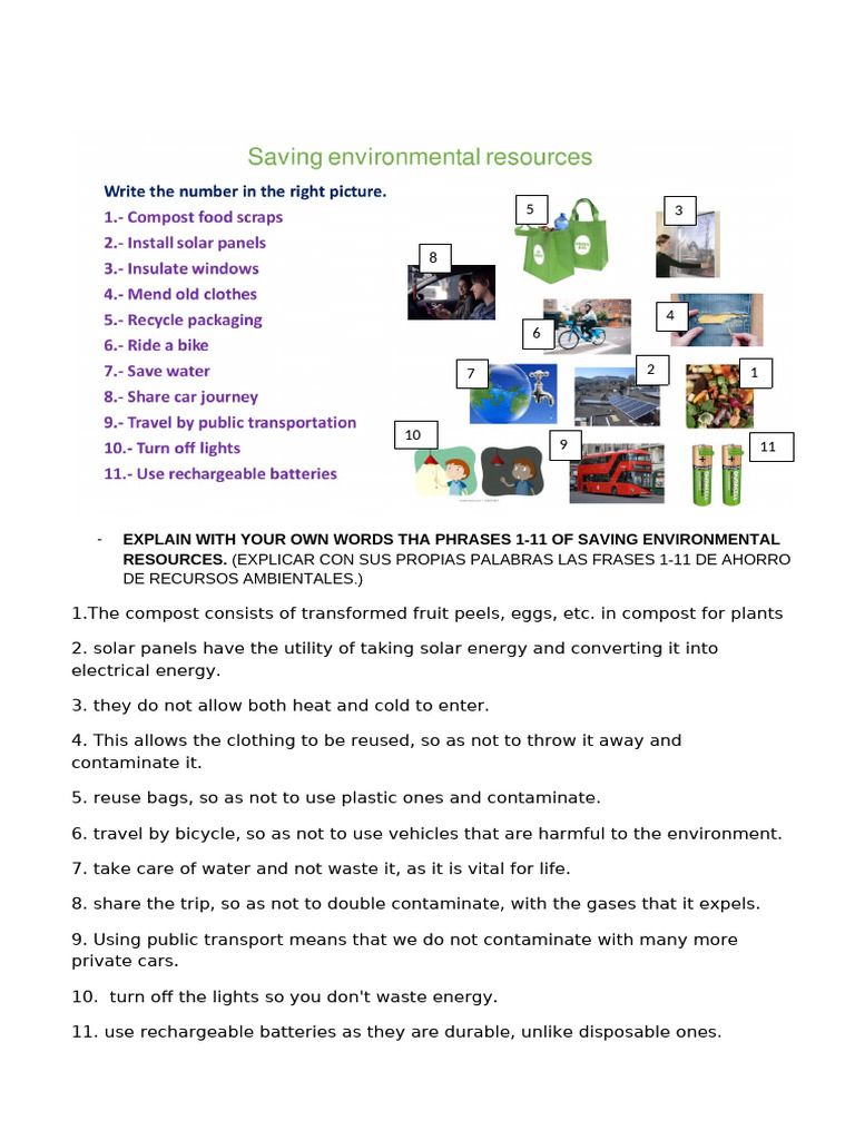 Saving Environmental Resources Explained | PDF