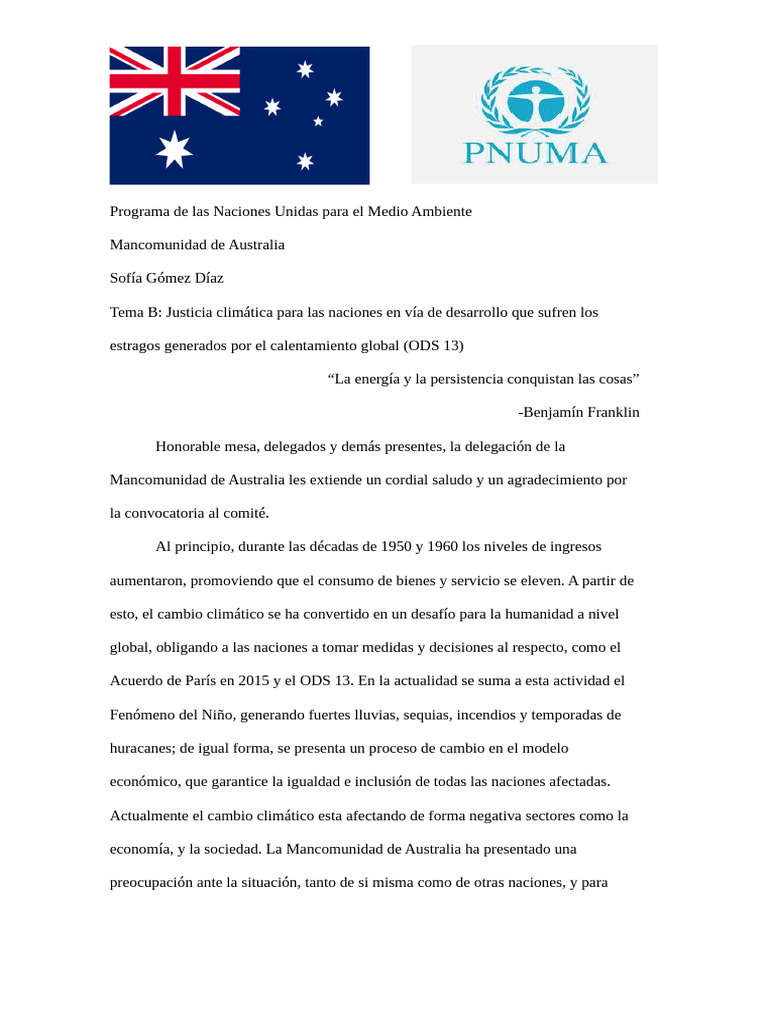 Programa de Las Naciones Unidas para El Medio Ambiente - Tema B | PDF