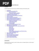 Power Point 2007 Keyboard Shortcuts