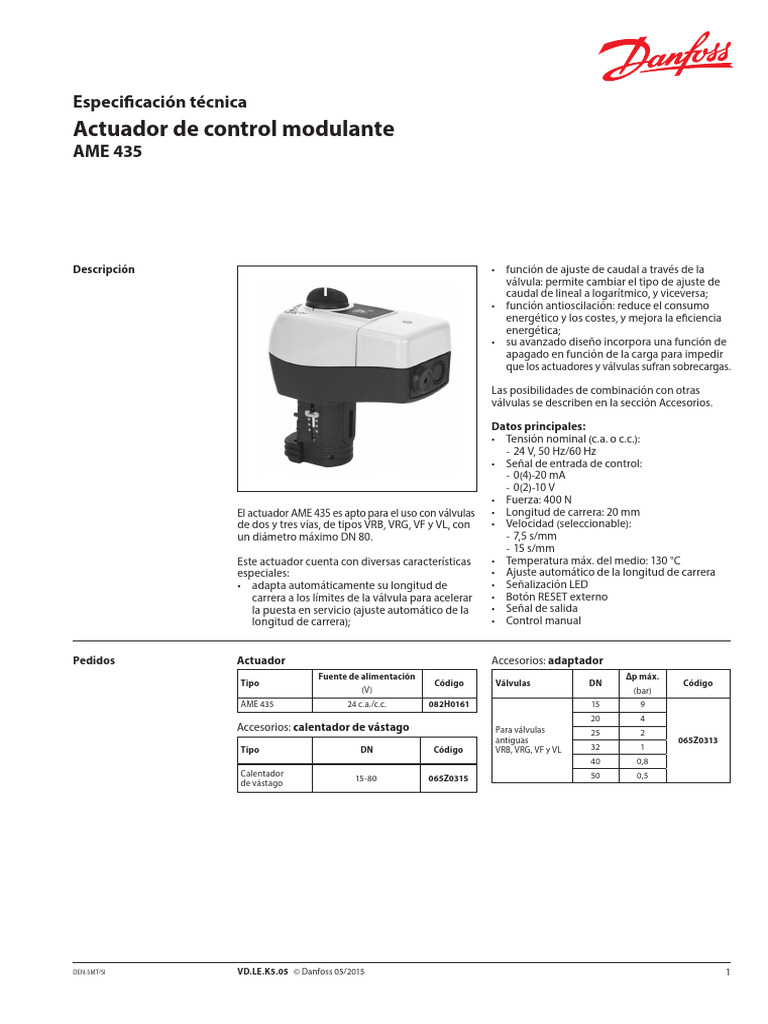 Actuador de Control Modulante: Especificación Técnica | PDF | Diodo ...