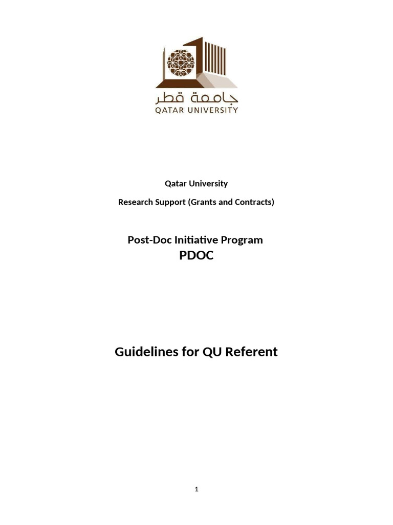 Post Doc Guidelines | PDF | Doctor Of Philosophy | University