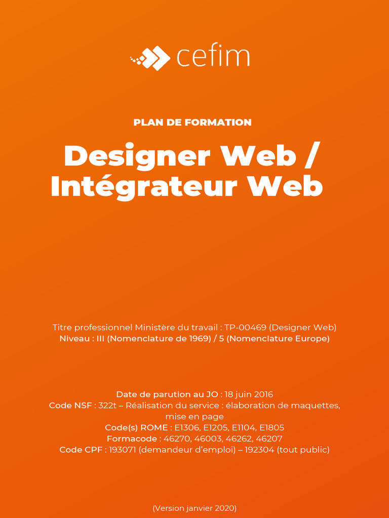 Guide de formation Designer Web | PDF | Conception de site web | Pédagogie