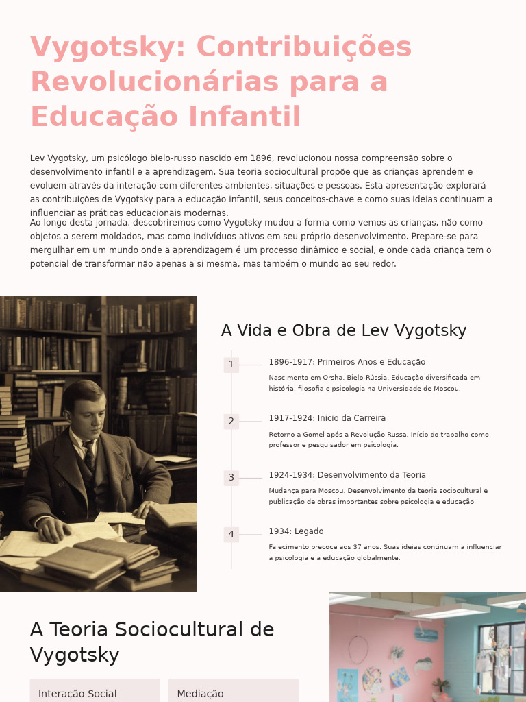 Vygotsky e a Revolução na Educação Infantil | PDF | Aprendizado ...