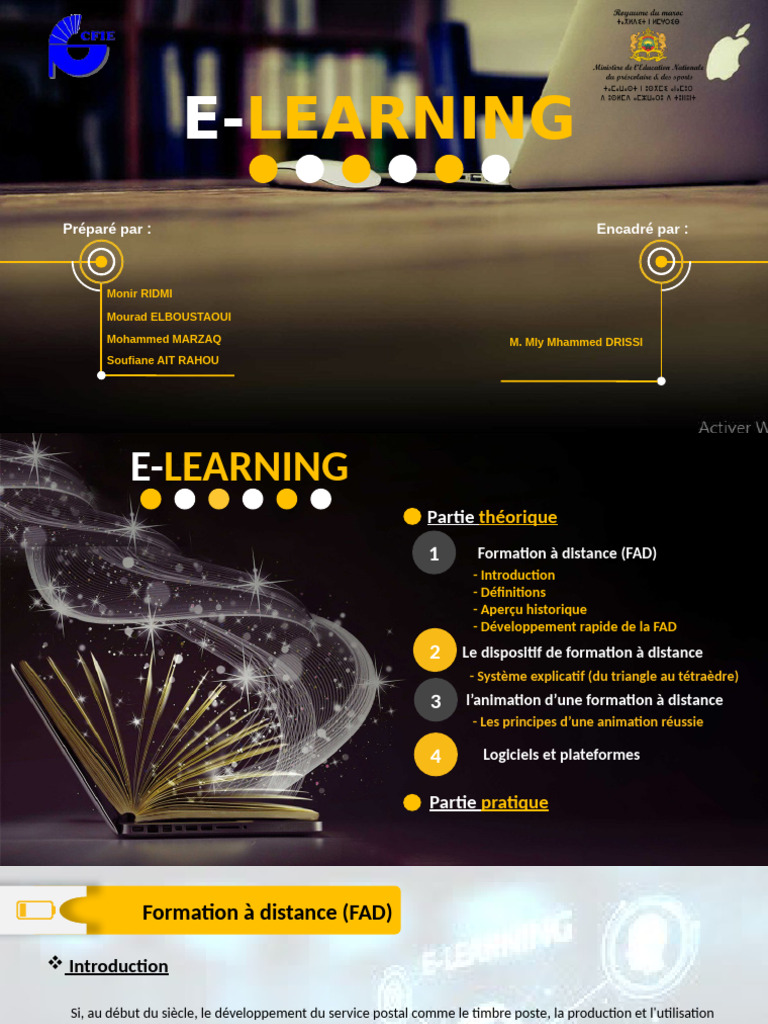 E-Learning : Outils et Méthodes PowerPoint | PDF | Formation à distance ...
