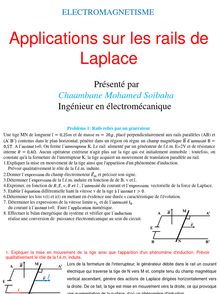 Applications des Rails de Laplace | PDF | Puissance (physique ...
