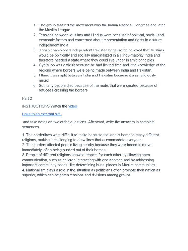 Partition of India and Pakistan | PDF