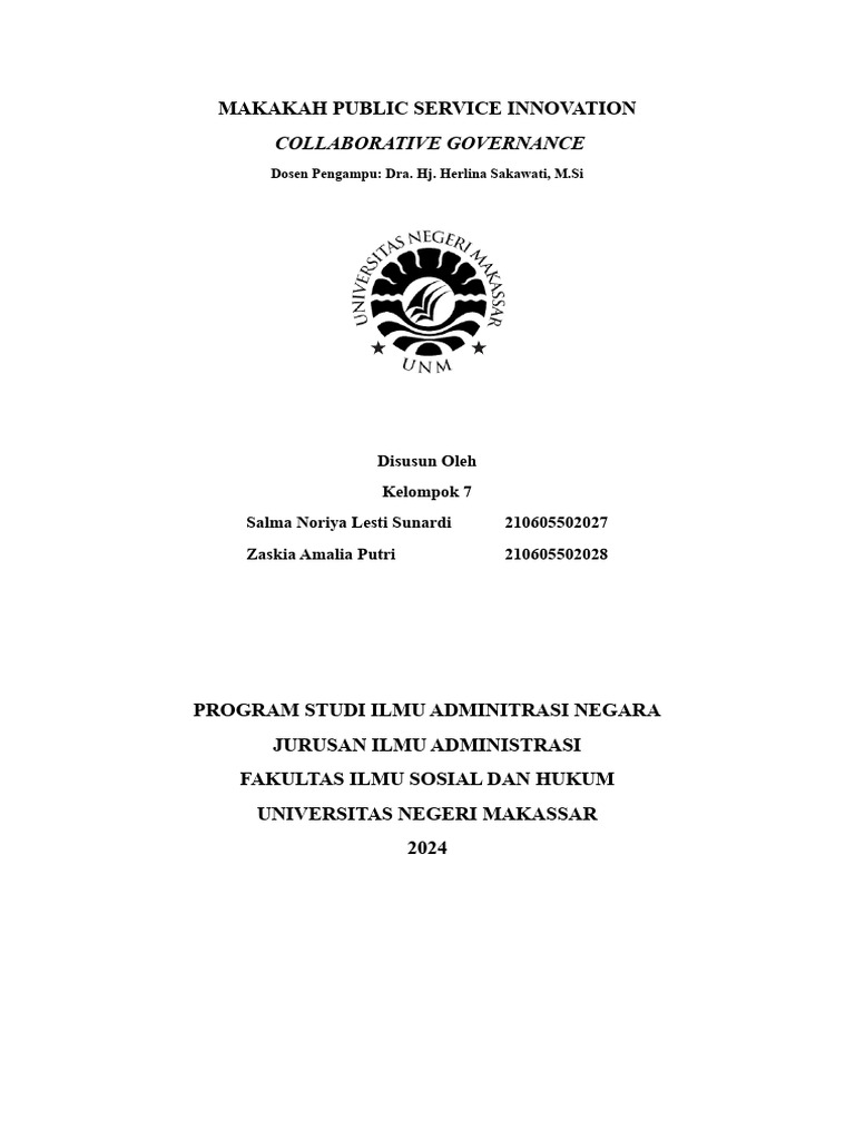Inovasi Tata Kelola Kolaboratif Makassar | PDF