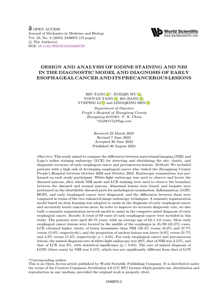 EBSCO FullText 2024 11 22 | PDF | Medical Diagnosis | Esophageal Cancer