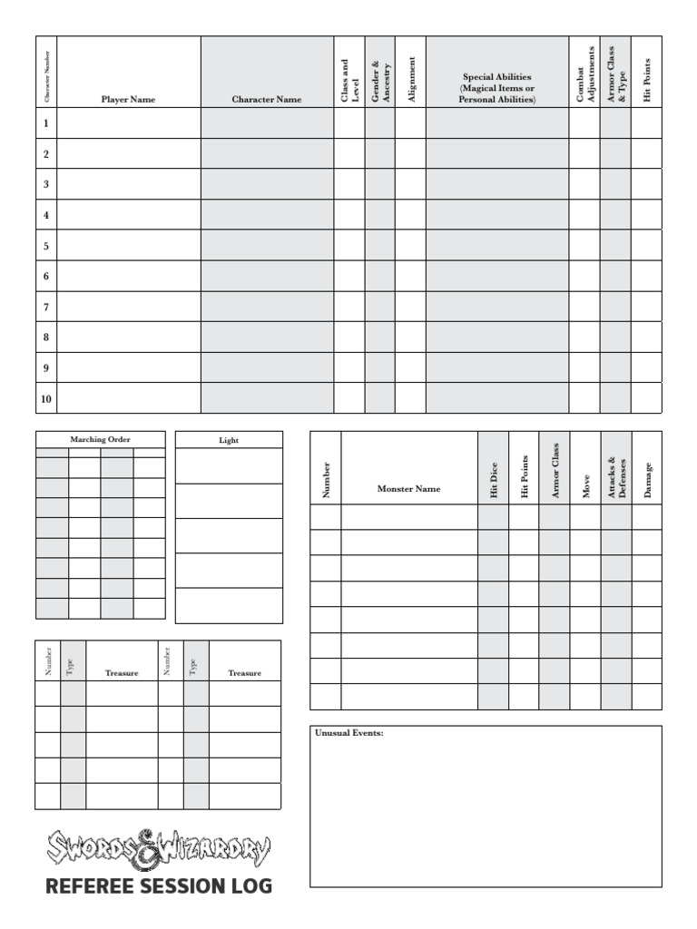 SW Referee Log 2023 | PDF | Fantasy Games | Role Playing
