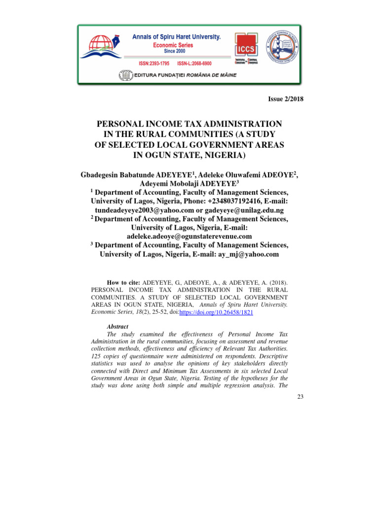 Personal Income Tax Administration in TH | PDF | Taxes | Income Tax