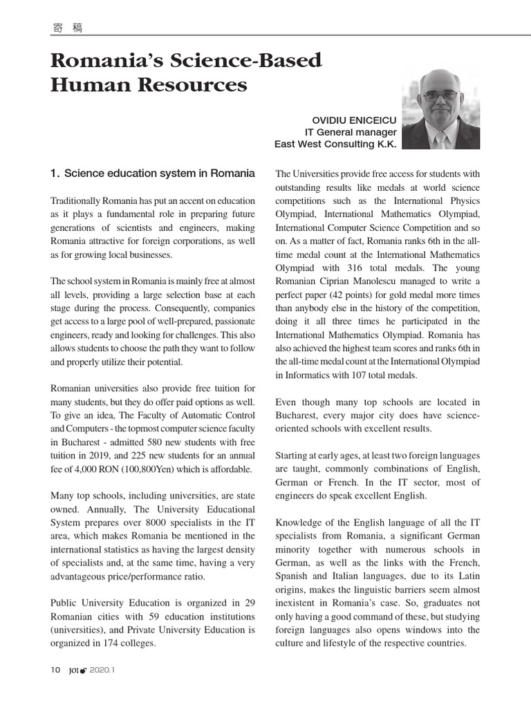 Mag 202001 04 SI1EastWest | PDF | Romania | University