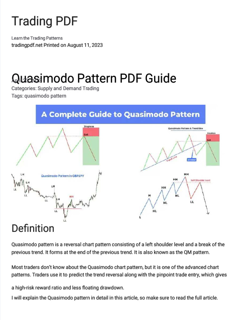 時計 GSTP QMD01B TRADE PATTERN PDF Quasimodo Pattern PDF Guide Trading PDF Compress | PDF