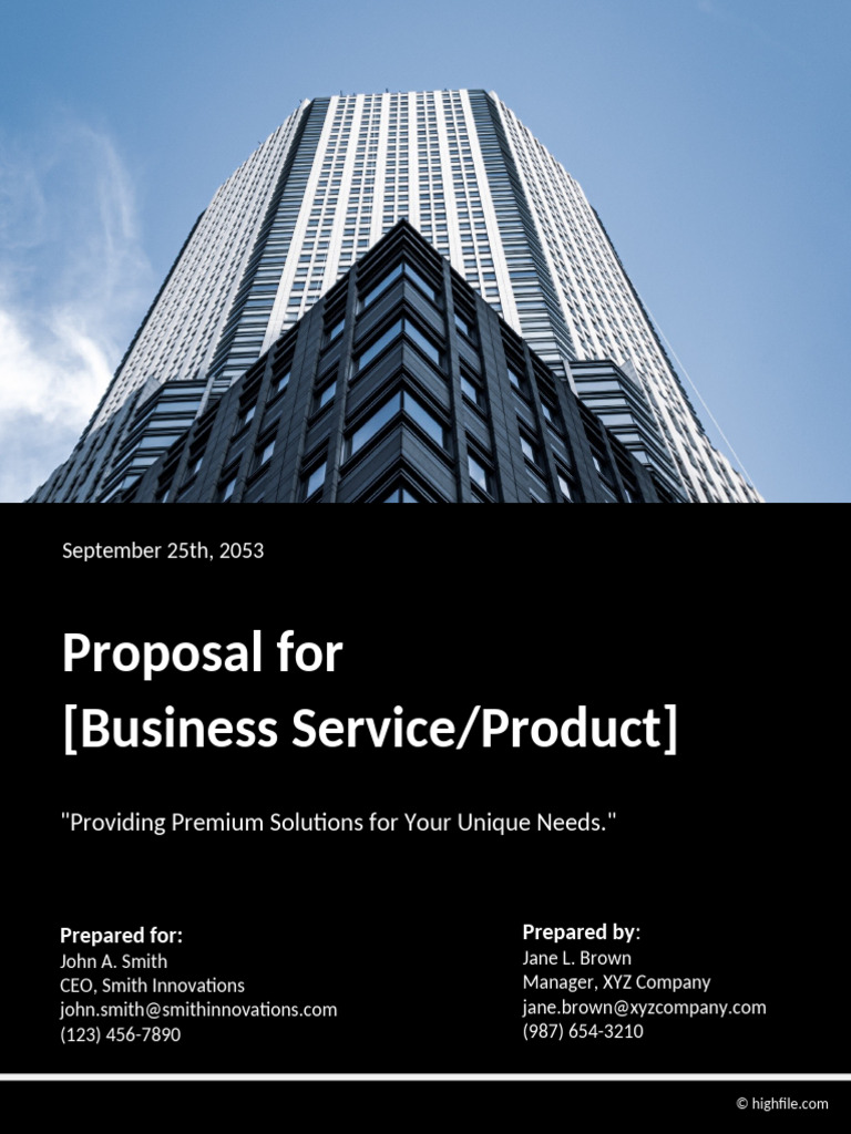 Business Proposal for XYZ Company | PDF | Innovation | Business Economics