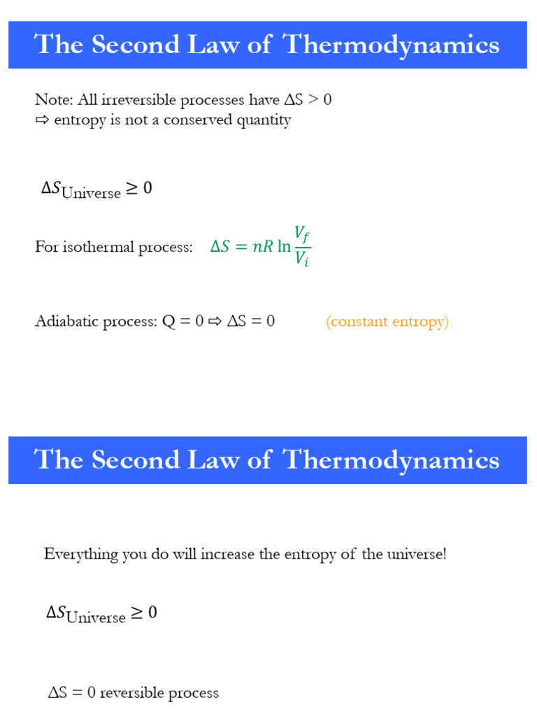 Understanding the Second Law of Thermodynamics | PDF | Second Law Of ...