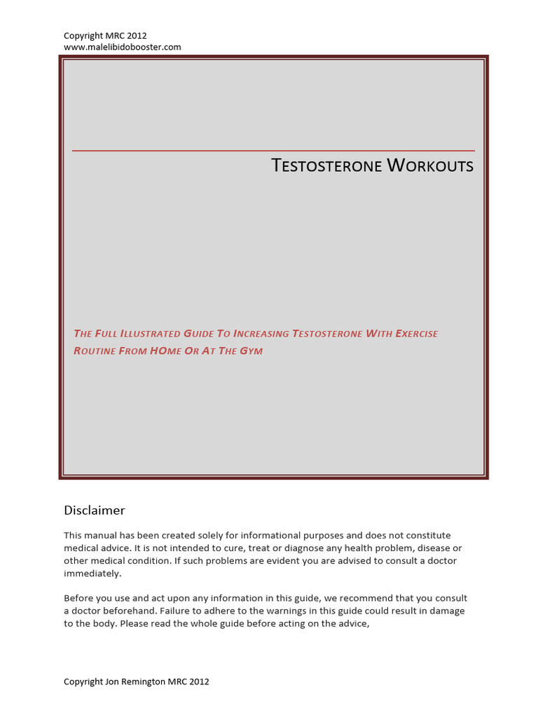 Testosterone Boosting Workouts Guide | PDF