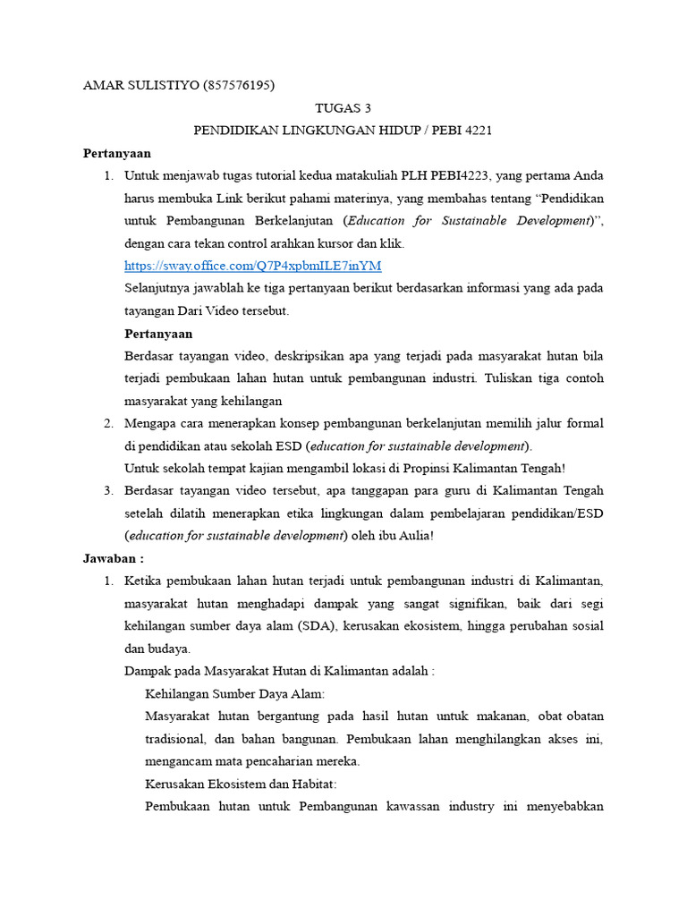 TUGAS 3 PLH Amar Sulistiyo | PDF