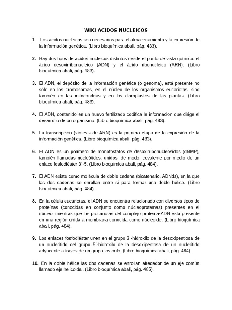 Estructura y Función de Ácidos Nucleicos | PDF | Adn | Ácidos nucleicos