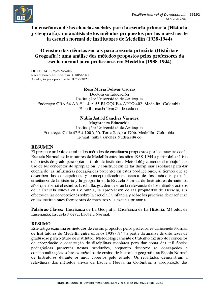 Métodos de Enseñanza en Ciencias Sociales | PDF | Enseñando | Escuelas