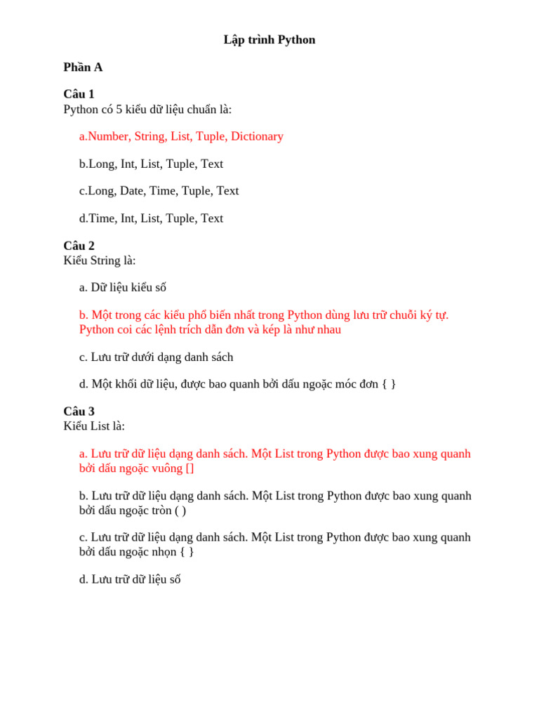 Lập Trình Python | PDF
