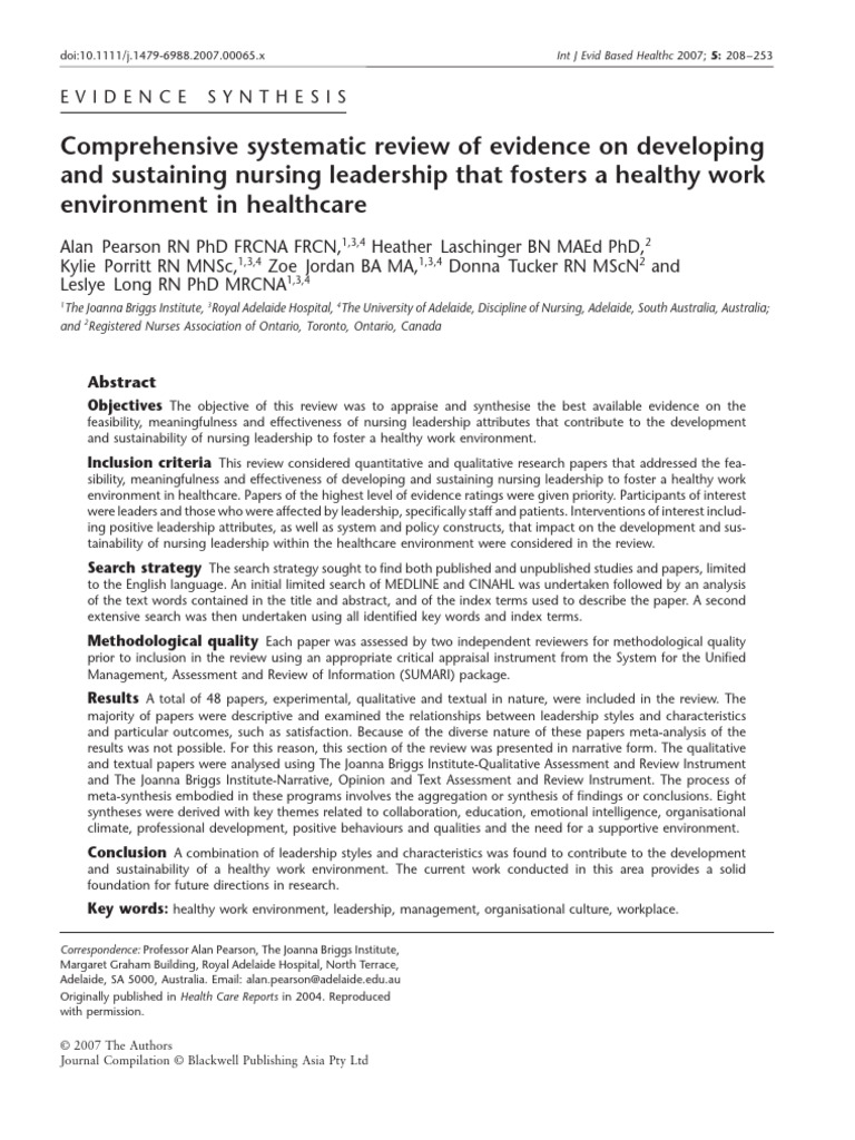 Pearson Essay | PDF | Systematic Review | Meta Analysis