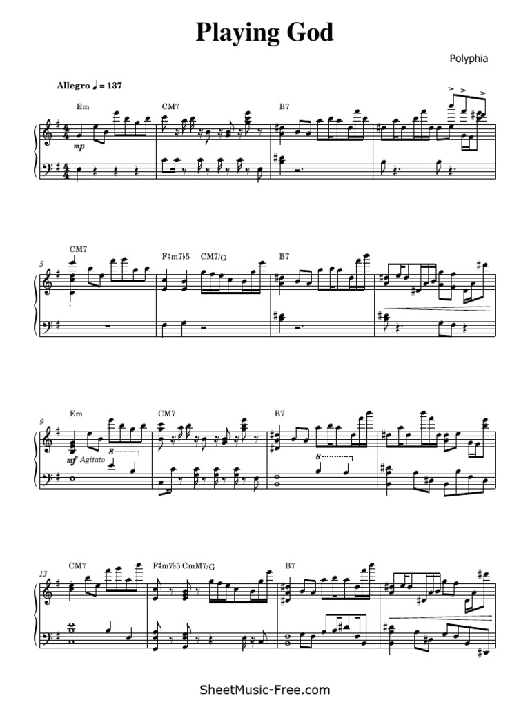 Polyphia - Playing God Sheet Music | PDF